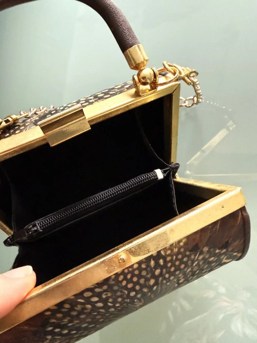 Comeco Clatch Women's Peacock Feather Purse Evening clutch - Picture 7 of 7